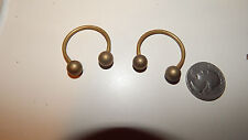  VINTAGE BRASS BALL  HORSESHOE HORSE SHOE  KEY RING OLD STOCK NICE LOOK  picture
