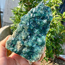 1.95LB  Natural beautiful green fluorite calcite crystal ore specimen healing picture