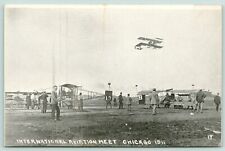 1911 Chicago Int'l Aviation Meet~Biplane Passes Left to Right~Planes #19,2 Below picture