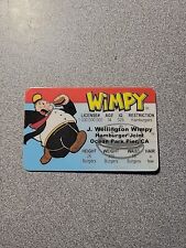 Popeye Character Wimpy Novelty License. picture