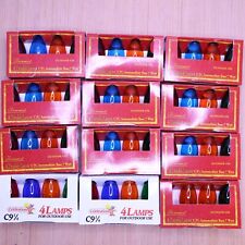 Lot of 11 pks C-9 Replacement Bulbs Outdoor Use Only Red Blue Orange Green picture