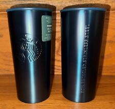 Lot Of 2 Starbucks Stainless Steel Tumbler Cup With Lid Tall 12oz Teal Green picture