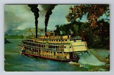New Orleans LA-Louisiana, Mississippi River Stern Wheeler, Vintage Postcard picture