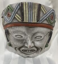 Vintage Mayan Aztec Mask Decor, Folk Art, Mexico, Mexican Culture Handmade picture