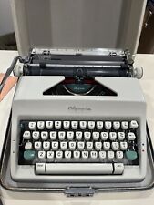 Vintage OLYMPIA DELUXE TYPEWRITER Mint Green SM9 In Case EUC 1965 West Germany picture