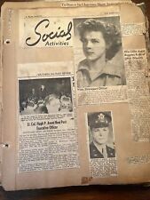 VTG 1940s LOADED WWII Family Newspaper SCRAPBOOK Greenville SC Military Academic picture