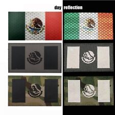 3Pcs Reflective IR Mexico Flag Mexican Flag Tactical IFF Hook&Loop Patch Badge picture