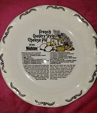 Vintage Watkins French Country Style Cheese Pie Recipe Dish 1983 Great Condition picture