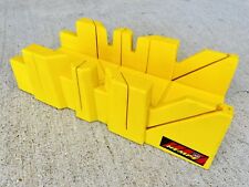Vintage HEMPE Mitre Saw Box Plastic Yellow Tool Made In USA Box Only picture