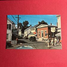 (1) Vintage Postcard Main Street “Four Corners” Edgartown, MA Martha Vineyard  picture