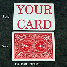 Your Card - Red - Custom Printed Bicycle Gaff Playing Card picture
