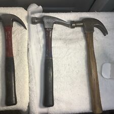 Vintage Lot of 3 Plumb Permabond Fiberglass Claw/Straight Hammers 16oz & 20oz picture