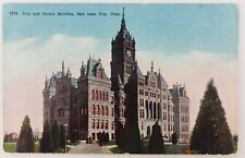Vintage Salt Lake City Utah UT The City and County Building Postcard 1916 picture