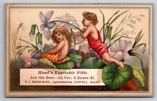 1890s Victorian Trade Card Hood's Vegetable Pills Fairy Quack Medicine ~7662 picture
