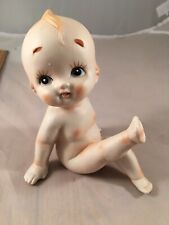 piano baby Sitting Up  With Leg In Air vintage bisque Flaw Small Chip Underarm picture