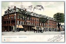 1907 Mansion House Horse Carriage Greenfield Massachusetts MA, Tuck's Postcard picture