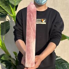 5.2lb Natural rose pink tower Obelisk wand point quartz crystal Reiki healing picture