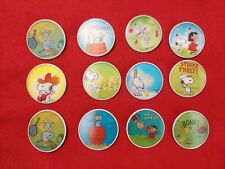 Vintage Snoopy Peanuts Charlie Brown Lucy Vari Vue Flicker Button Set Of 12 picture