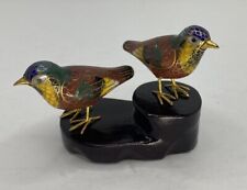 Pair of Cloisonne Birds with pedestal  picture