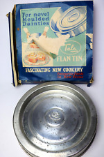 Vintage Tala Flan Tin 8.5 Inch with Original Box Made in England picture