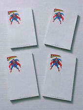 Lot of 4 1993 Superman Notepads,DC Action Comics school stationery, 5 1/2 x 3.5