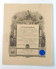 Masonic Maine Grand Lodge Portland 1959 Document Board Signed Master Certificate picture