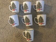 Set of 7 Gibson Noel Morning Mugs Christmas Tree  picture