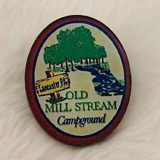 Lancaster PA Old Mill Stream Campground Souvenir Acrylic Lapel Pin picture
