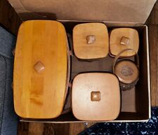 Longaberger Baskets Lot of 5 Baskets; 5 with Plastic liners 1990 picture