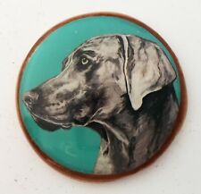 Weimaraner Dog Original Art Brooch Pin picture