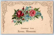 c1910's Greetings From Revere Flower Bouquet Minnesota Correspondence Postcard picture