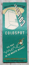 VINTAGE MATCHBOOK COVER SEARS COLD SPOT TO PAY MORE IS A WASTE OF MONEY picture