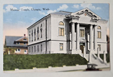 Vintage 1915 Masonic Temple Olympia Washington Postcard picture