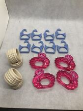Lot Of 16 Vintage Napkin Rings Three Colorful Styles picture