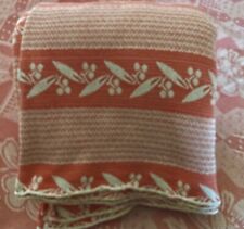 Vintage Monument Mills Woven Pink Cotton Blanket Bedspread Coverlet 81 x 88 picture