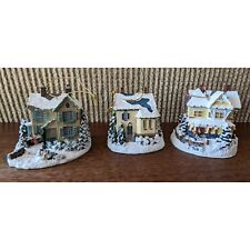 Thomas Kinkade's Winter Memories Illuminated Ornaments, 2nd Issue, Set of 3 picture