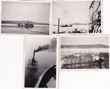 Lot 4 Original WWII Photos GERMAN OCCUPIED OSLO FJORD SHIPS PORT 1940 Norway 801 picture