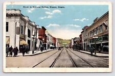 c1915~Business Section~Hotel~Shops~Downtown~Eugene Oregon OR~Vintage Postcard picture