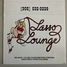 Vintage 1970s Lasso Lounge Strip Club Old Miami Beach Florida Matchbook Cover picture