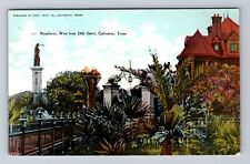 Galveston TX-Texas, Broadway, Antique, Vintage Postcard picture