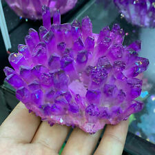 300g+ Titanium purple Crystal Natural Quartz Cluster Specimen Healing 1pc picture