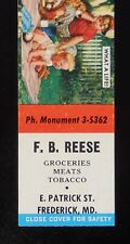 1950s F. B. Reese Groceries Meats Tobacco E. Patrick St. Baby Frederick MD MB picture