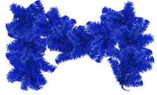 6FT Blue Christmas Brush Garland Shiny Blue Tinsel Branches Outdoor Home Decor picture