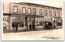 RPPC 1900s DELIVERY TRUCK STREET SCENE SECOND HAND STORE  UNKNOWN AREA POSTCARD picture