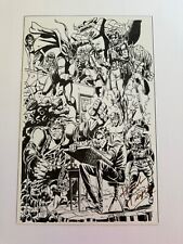 11x17 Black & White Print By Herb Trimpe Of All Chars Hand Signed by Herb Trimpe picture