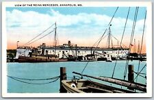 Postcard MD Annapolis Maryland View Of USS Reina Mercedes Naval Academy MD01 picture