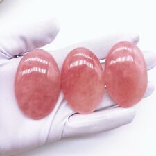 53mm 1PC Natural Rose Quartz Palm Crystal Stone Mineral message tool Home Decor picture