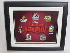 Disney have a laugh framed pins goofy donald mickey pluto seal limited edition picture