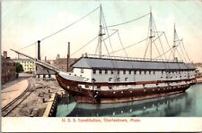 Postcard U.S.S. Constitution in Charlestown, Massachusetts picture