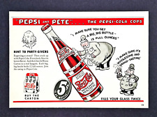 Vintage 1940 Pepsi Cola ad orignal pepsi and pete cops half pg advertisement picture